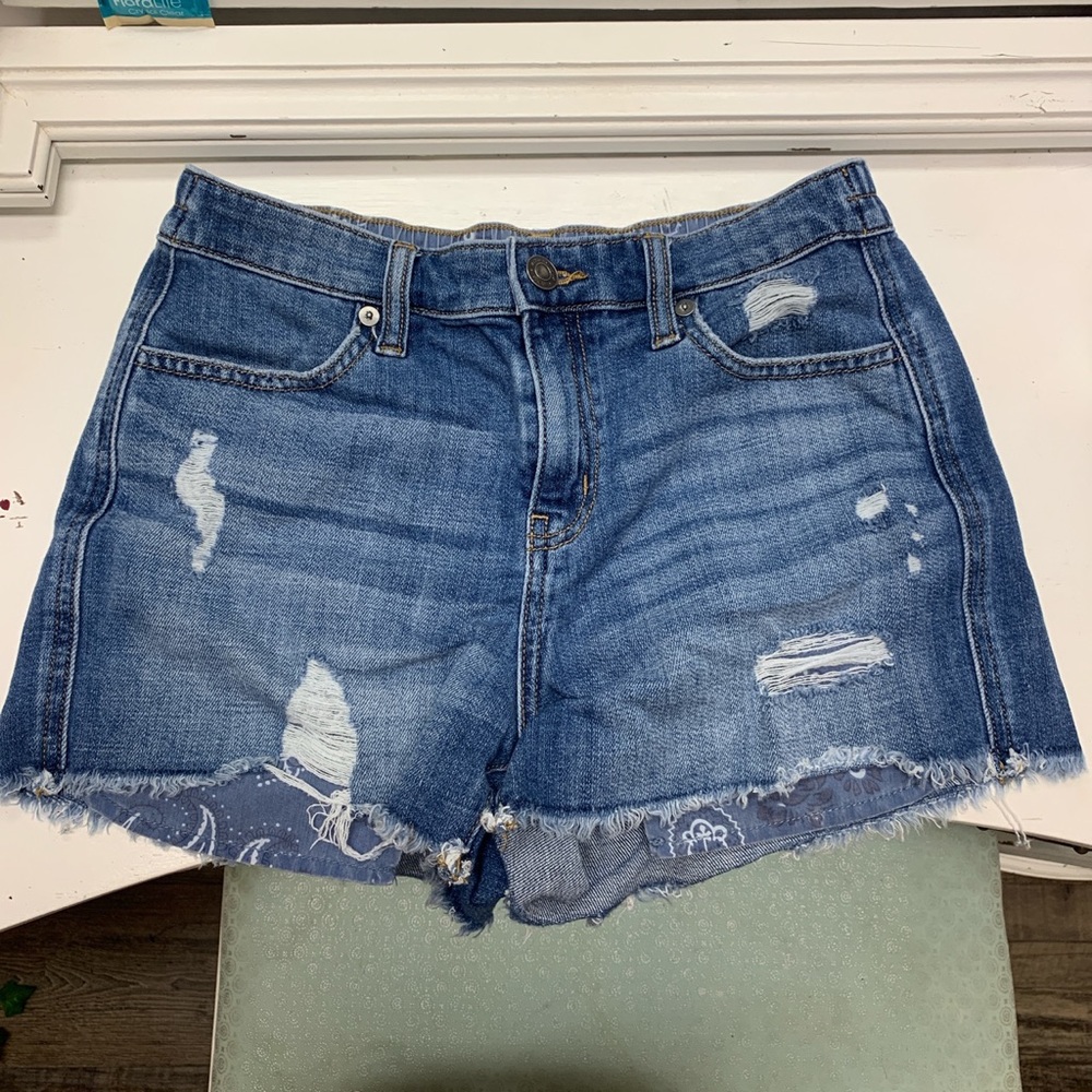 blue jean shorts from aerie
